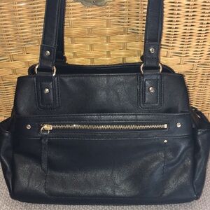 INC International Concepts Black Shoulder Tote Bag